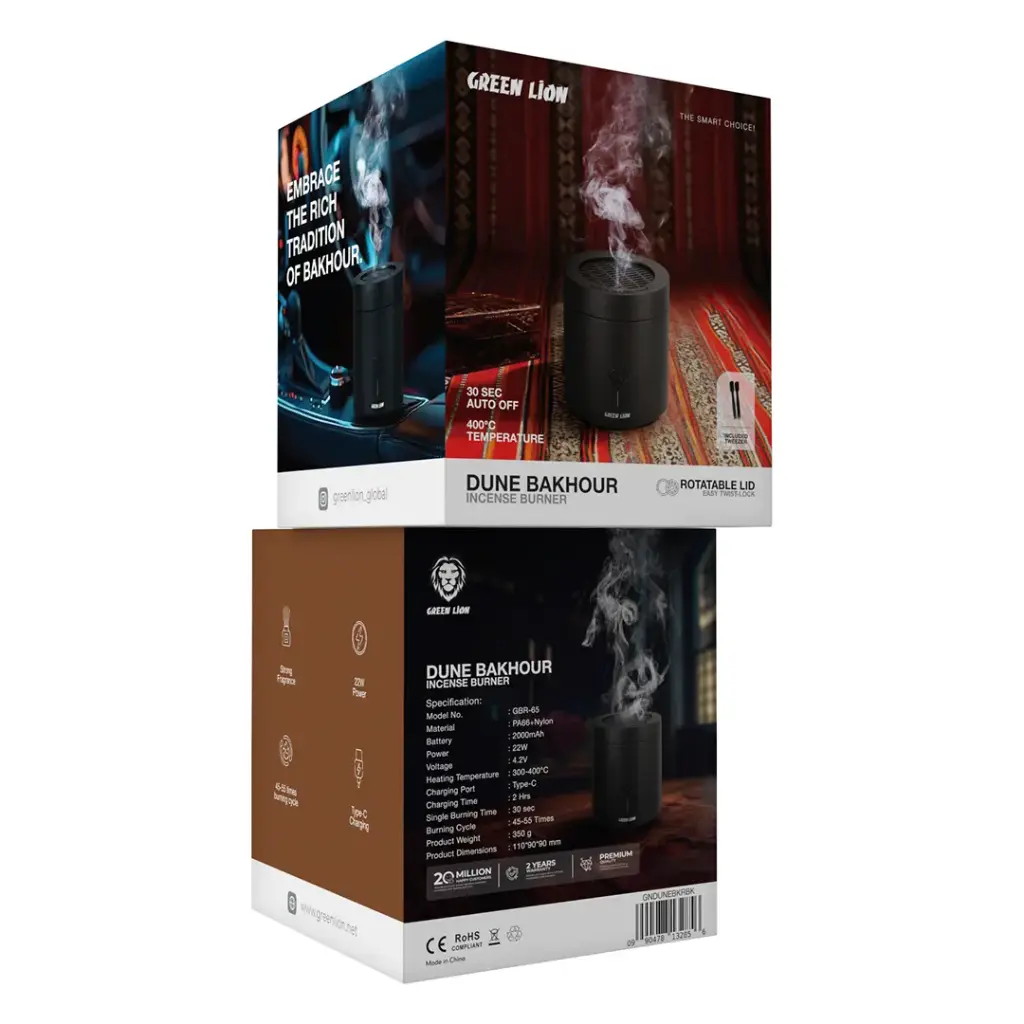 Green Lion Comb Bakhour Incense Burner